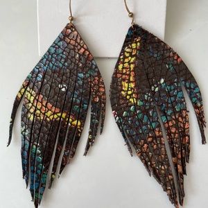 Leather Statement earrings